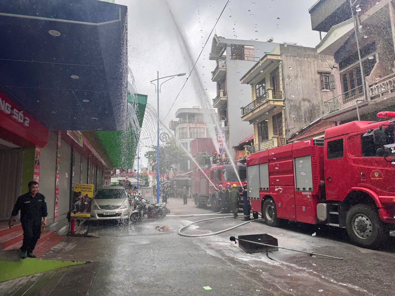 Thực tập phương án chữa cháy, cứu nạn, cứu hộ tại chợ Hải An – Phú Yên